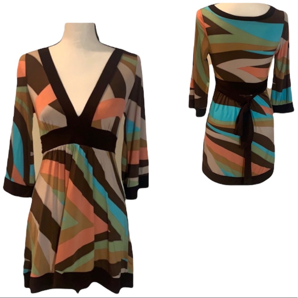 Forever V neck, Tie, 3/4 sleeve Dress / shirt SP